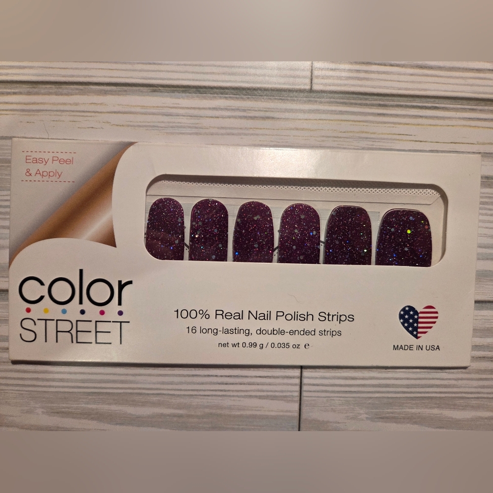 Color Street Nail Polish Strips - Bordeaux Glitz - Picture 2 of 3